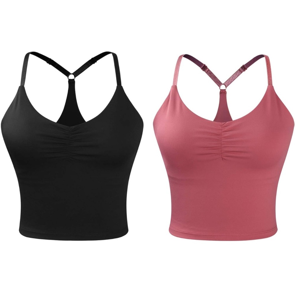 Amazon Y-Back Athletic Crop Tank Tops